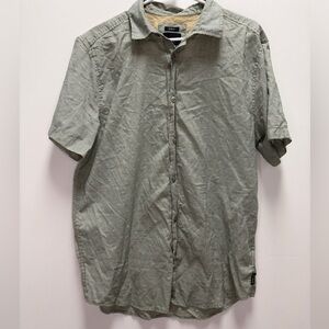 Prana Men's Slim Fit Striped Embroidered Button Down Shirt - Size Large